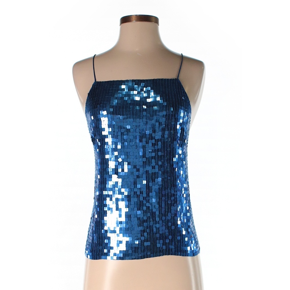 DKNY Silk + Sequin Top | P